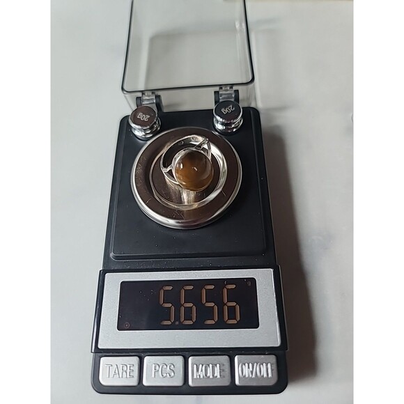 925 Sterling Silver Tiger's Eye Oval Ring Vintage, SIZE US 7.5, READ Description - Picture 9 of 10